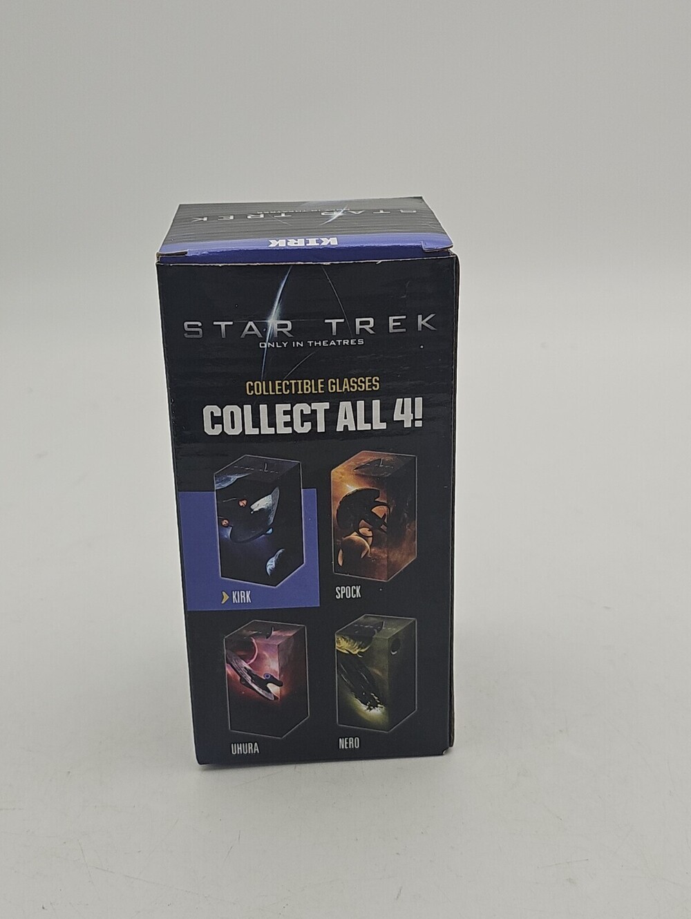 2009 Star Trek Movie Burger King Promo Collectible Glass New I KIRK SEALED
